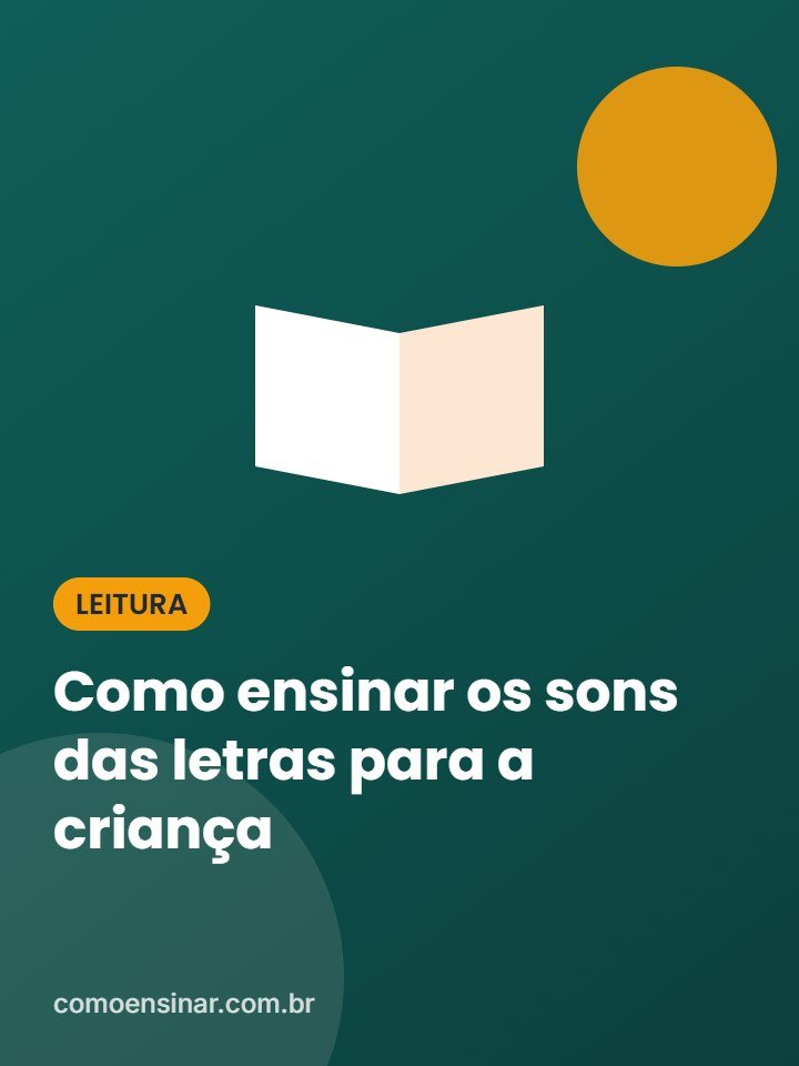 Como ensinar os sons das letras para a criança